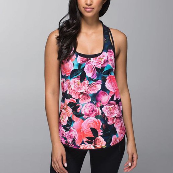 lululemon athletica Tops - Lululemon rose floral tank top